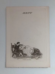 MENU EAU FORTE "LUNE DE MIEL" gravure REVELLAT - Picture 1 of 1