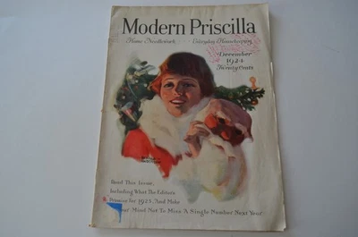 Antique December 1924 Modern Priscilla Magazine, Christmas Ephemera, as-is - Image 1 of 4