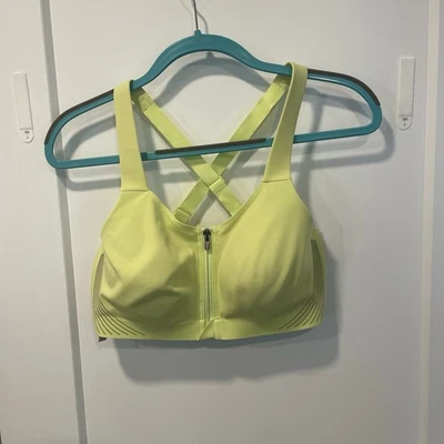 Victorias Secret VSX Knockout Front Close Sports Bra 34 DD High Impact Lime NWOT - Image 1 of 4