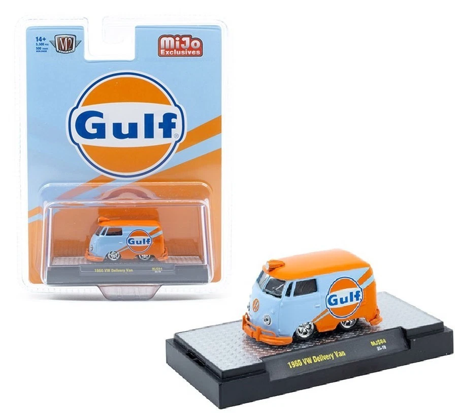 M2 Machines 1 64 1960 Volkswagen Delivery Van Custom GULF Blue 31500-MJS84