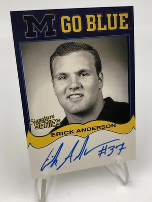 TK Legacy ERICK ANDERSON AUTO M GO BLUE #MGB74 Signed Card MICHIGAN WOLVERINES - Image 1 of 4