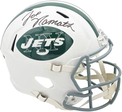 Joe Namath Auto Jets White 1965-77 Throwback Full Size Speed Rep Helmet PSA/DNA - Image 1 of 4