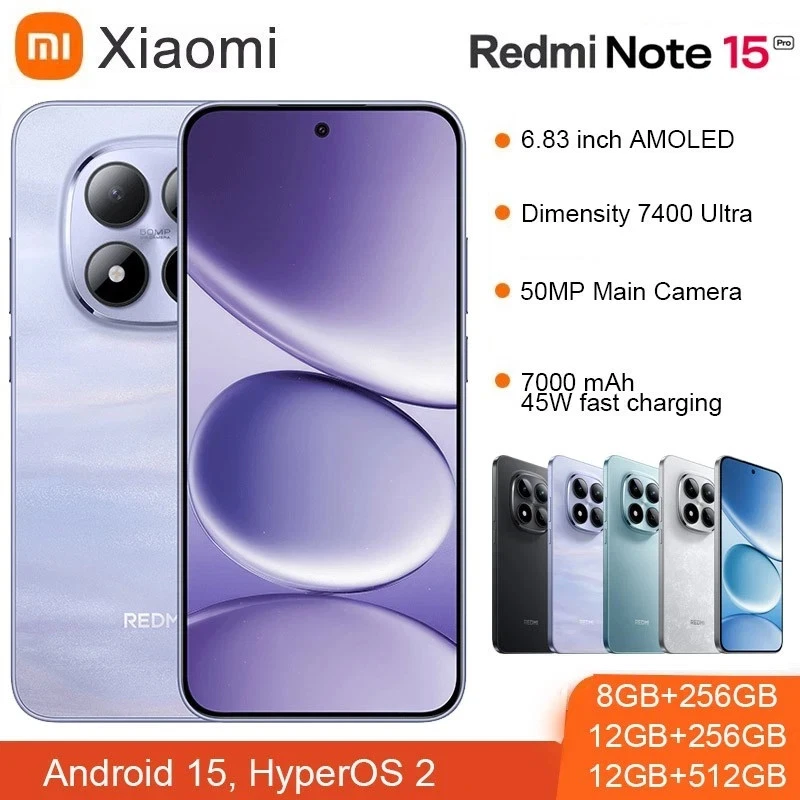 To Aussie! Xiaomi Redmi Note 15 Pro 5G 7000mAh NFC OTA for Global, English only - Image 1 of 4