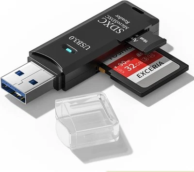 5Gbps 2 In 1 TF SD Card Reader USB 3.0 Micro SD Card To USB Adapter Card Reader - Image 1 of 4