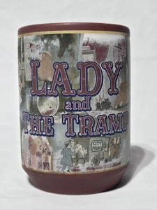Disney Store LADY AND THE TRAMP Mug Movie Moments Large Brown Coffee Tea Mug - Picture 1 of 8