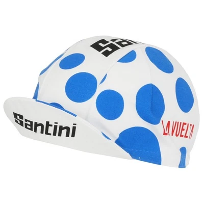 Gorra de ciclismo oficial 2025 La Vuelta España lunares KOM escaladores de Santini Foto 1 de 3