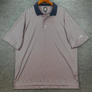 Camisa polo de golf FootJoy a rayas múltiples para hombre XXL negra/blanca a rayas al aire libre - Imagen 1 de 11