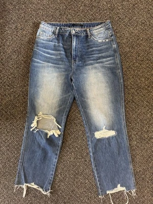 Jean recto recortado Flying Monkey ultra alto para mujer - TALLA 31 Foto 1 de 4