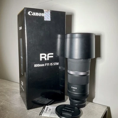 Canon RF 800mm f/11 IS STM Lens – Near Mint, Hood & Box, Next Day Delivery - Image 1 of 4