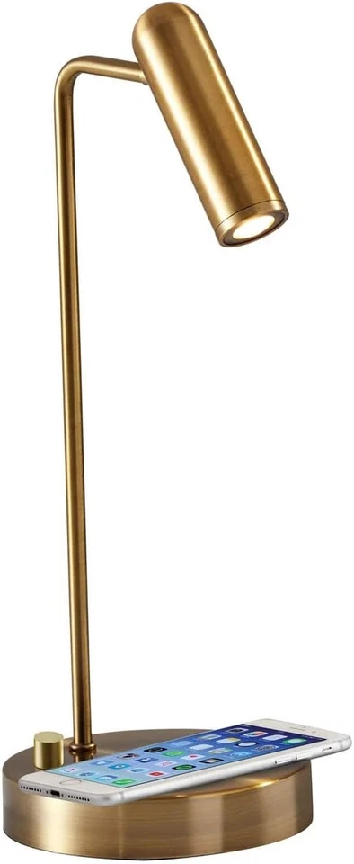 Lámpara de Escritorio LED Kaye Adesso 3162-21 Carga Inalámbrica 7W LED Puerto USB Lámparas de Interior Foto 1 de 4