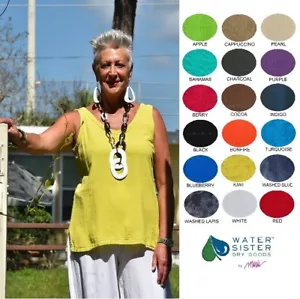 WATERSISTER Cotton Gauze LONG TANK Top Classic 1(S/M) 2(M/L) 3(XL) oh myy COLORS - Picture 1 of 36