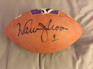 Signed Warren Moon Football University of Washington All American HOF Oilers NFL - Picture 1 of 1