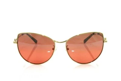 ¡Nuevo! Michael Kors Mujer Gafas de Sol Ojo de Gato Dorado Claro con Lente Plata Espejo Rojo Foto 1 de 3