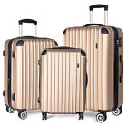 3 Pcs 20'' 24'' 28'' Luggage Set Spinner Trolley Travel Suitcase Coded Lock