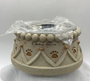 Grasslands Road Furry Friends Cat Bowl Cement/Resin & Metal IOB. - Picture 1 of 17