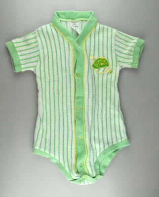VTG Babygro Soft Toddler Romper Green Yellow White Baseball Size 23-30 lb XL - Image 1 of 4