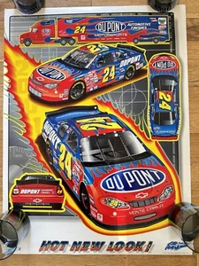 Jeff Gordon Hot New Look Dupont NASCAR Sam Bass 2001 Poster 18 x 24 1024 - Picture 1 of 5