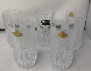 Vasos de cristal para beber vasos Alemania vintage/nuevo juego 5/5” alto MCM - Imagen 1 de 5