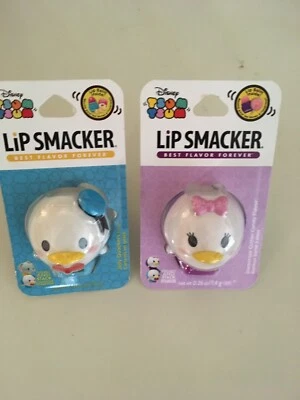 Set Of 2 Disney Tsum Tsum Lip Smacker Donald Daisy Balm New So Fun To Stack!