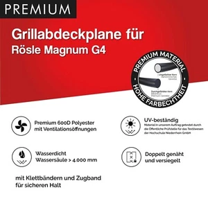 Premium Grill Abdeckhaube für Rösle Magnum G4 - Bild 1 von 8