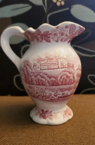 Pretty Pink Transferware Pitcher Creamer 4" - Picture 1 of 2