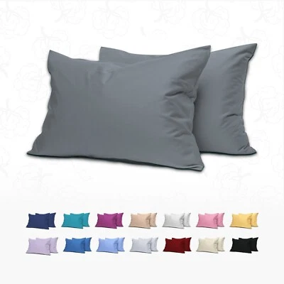 2x 4x MistyMorning Pillow Cases Egyptian Cotton (50x75+15 cm) Standard Size UK - Image 1 of 4