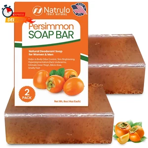 Persimmon Soap Bar for Body Odor Control – Purifying Deodorizing Body Wash for E - Picture 1 of 12
