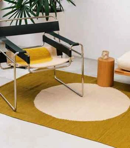 Eclipse Wool Area Boho Rug Olive Green Modern Area Carpet Living Room Circle rug - Picture 1 of 8