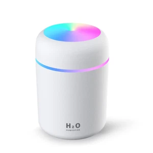300Ml Small Cool Mist Humidifier,Colorful USB Personal Humidifier for Car White - Picture 1 of 12