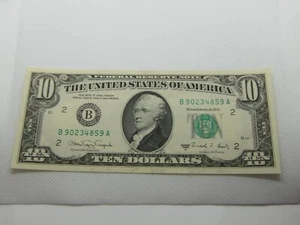 1988A $10 Uncirculated FRN #B90234859 *Sequential Option - Picture 1 of 8