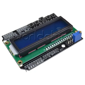 1602 LCD Board Keypad Shield Blue Backlight For Arduino Expansion Board - Picture 1 of 1