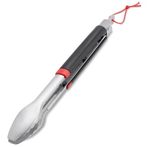 Weber BBQ Barbecue Tongs Stainless Steel Locking Extra Long Tongs for Barbecue, - Picture 1 of 7