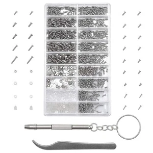 1000 piezas de tornillos de acero inoxidable para reparar gafas de sol - Imagen 1 de 7