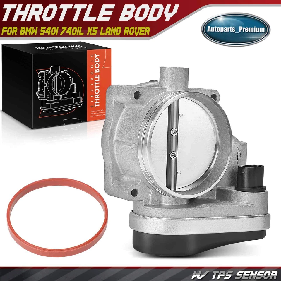 Cuerpo del acelerador de inyección de combustible con sensor TPS para BMW 540i 740iL X5 Land Rover Foto 1 de 4