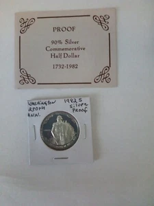 George Washington 250th Anniversary Of Birth 1982 D & S 90% Silver - Picture 1 of 3