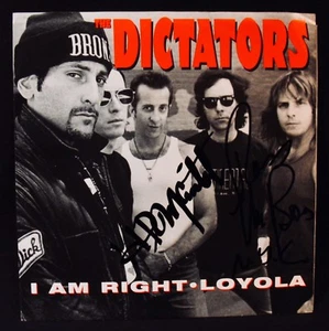 THE DICTATORS-Autografiado YO TENGO RAZÓN + Funda de foto LOYOLA y 45-NYC Punk Rock - Imagen 1 de 2