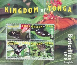 Tonga Block 95 MNH 2015 Butterflies - Picture 1 of 1