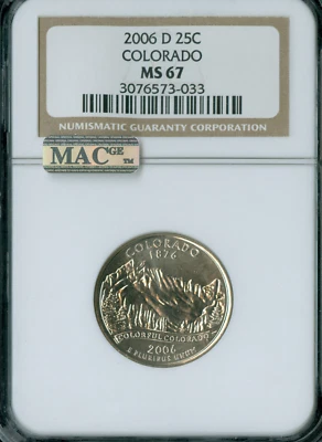 2006 D NEBRASKA QUARTER NGC MS67 PQ BUSINESS STRIKE MAC SPOTLESS  * - Image 1 of 2