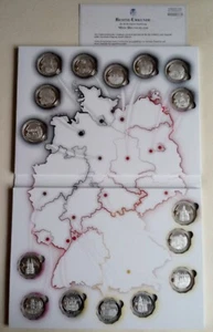 Komplett - Edition MEIN DEUTSCHLAND 999er Silber veredelt PP inkl. Farb - Privy - Bild 1 von 16