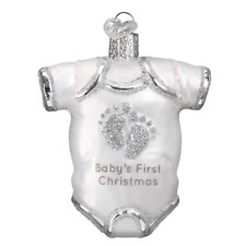 Old World Christmas BABY ONSIE (White) (32340) Glass Ornament w/ OWC Box