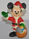 Vintage Walt Disney Santa Mickey Mouse Figure Holiday Christmas Ornament
