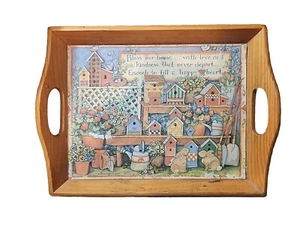 Vintage Wooden 9.5 Inch  Bless Our Home With Love & Kindness......Trey - Picture 1 of 11