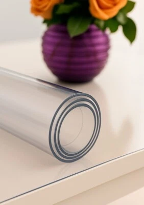 Tischfolien Transparent Tischdecke 2mm Klar Schutzdecke Tischdecke abwaschbar - Bild 1 von 4