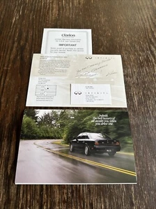 1990 INFINITI Q45 M30 G20 Specification Car Dealership Brochure Flyer Promo - Picture 1 of 7
