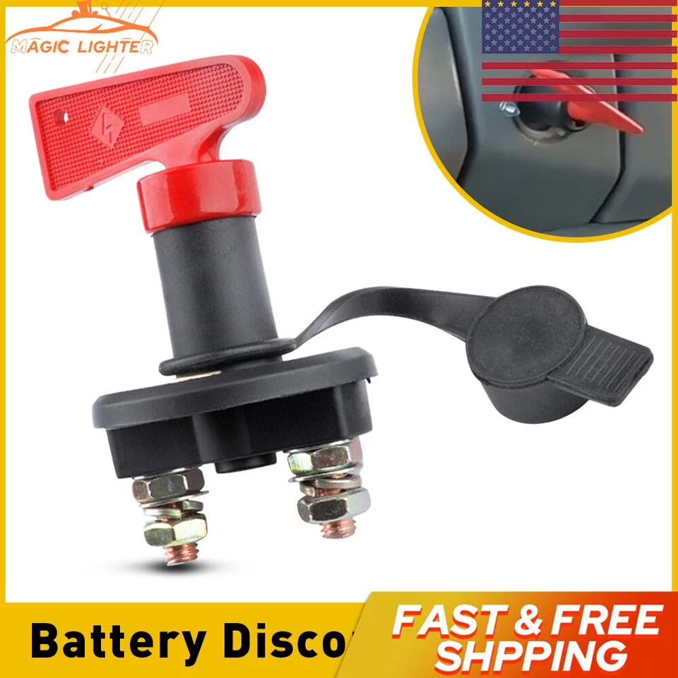 Interruptor de apagado de batería aislador corte desconexión coche eléctrico marino para camión 200A Foto 1 de 4