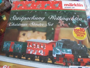Marklin H0 29124 Steam Loco Christmas Starter Set w/track, accessories&manuals - Picture 1 of 10