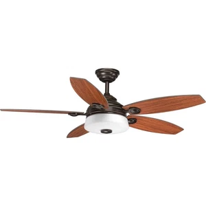 Bowery + Grove 53137-ABWO Garfield Indoor Ceiling Fan Antique Bronze - Picture 1 of 6