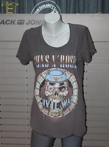 Camiseta Amplificada Guns N ́ Roses "CIVIL WAR" Damas Carbón Nueva - Imagen 1 de 3
