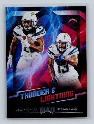 Keenan Allen / Melvin Gordon 2018 Panini Playoff Thunder & Lightning #6 Chargers - Image 1 of 2