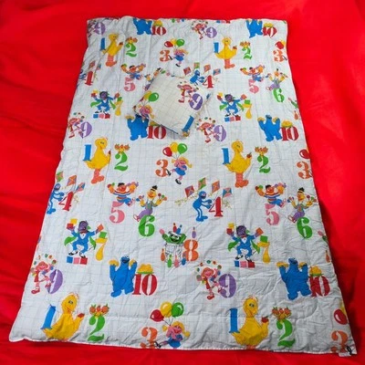 VTG Sesame Street Muppets Numbers Kids Twin Comforter & Pillow by JP Stevens - Image 1 of 4